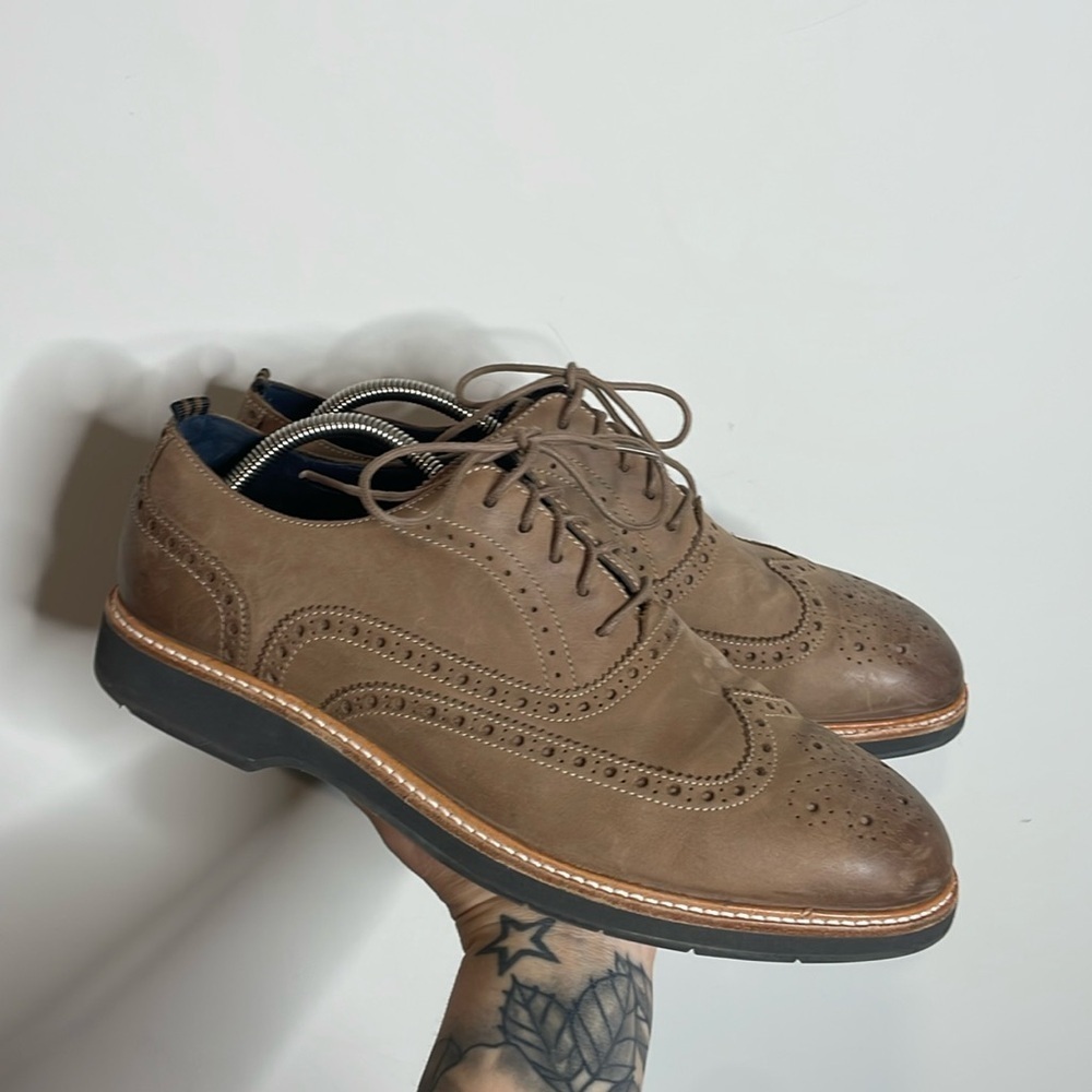 SOLD Cole Haan | Men’s Morris Nubuck Wingtip Oxford Shoes Size 11 - Picture 1 of 6